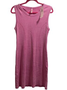NWT Mono B Casual Ribbed Knit Pink Slim Fit Dress Size 2X